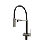 Смеситель для кухни Sancos Imola с гибким изливом, цвет вороненая сталь/черный, арт. SC4010GG