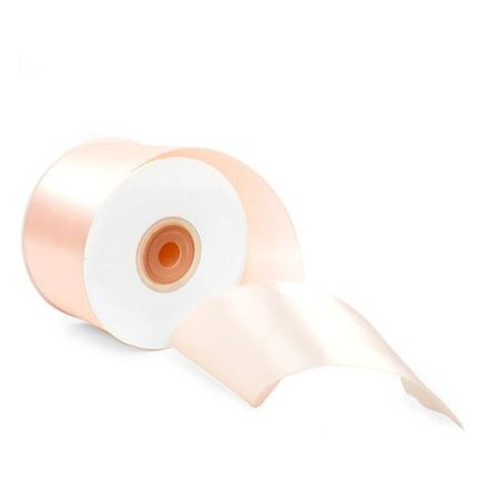Лента упаковочная атласная 38мм, 22 м пудровая