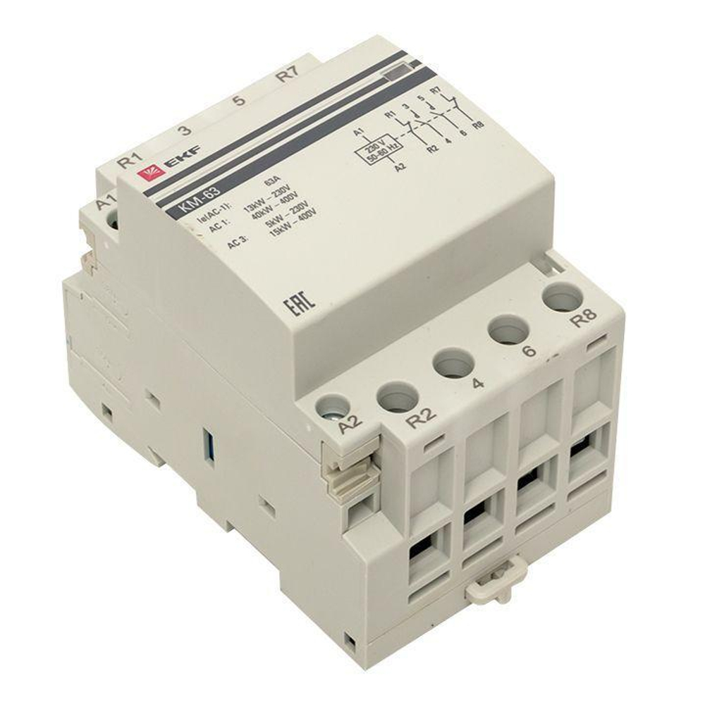 Контактор модульный КМ 63А 2NО+2NC (3 мод.) PROxima EKF km-3-63-22
