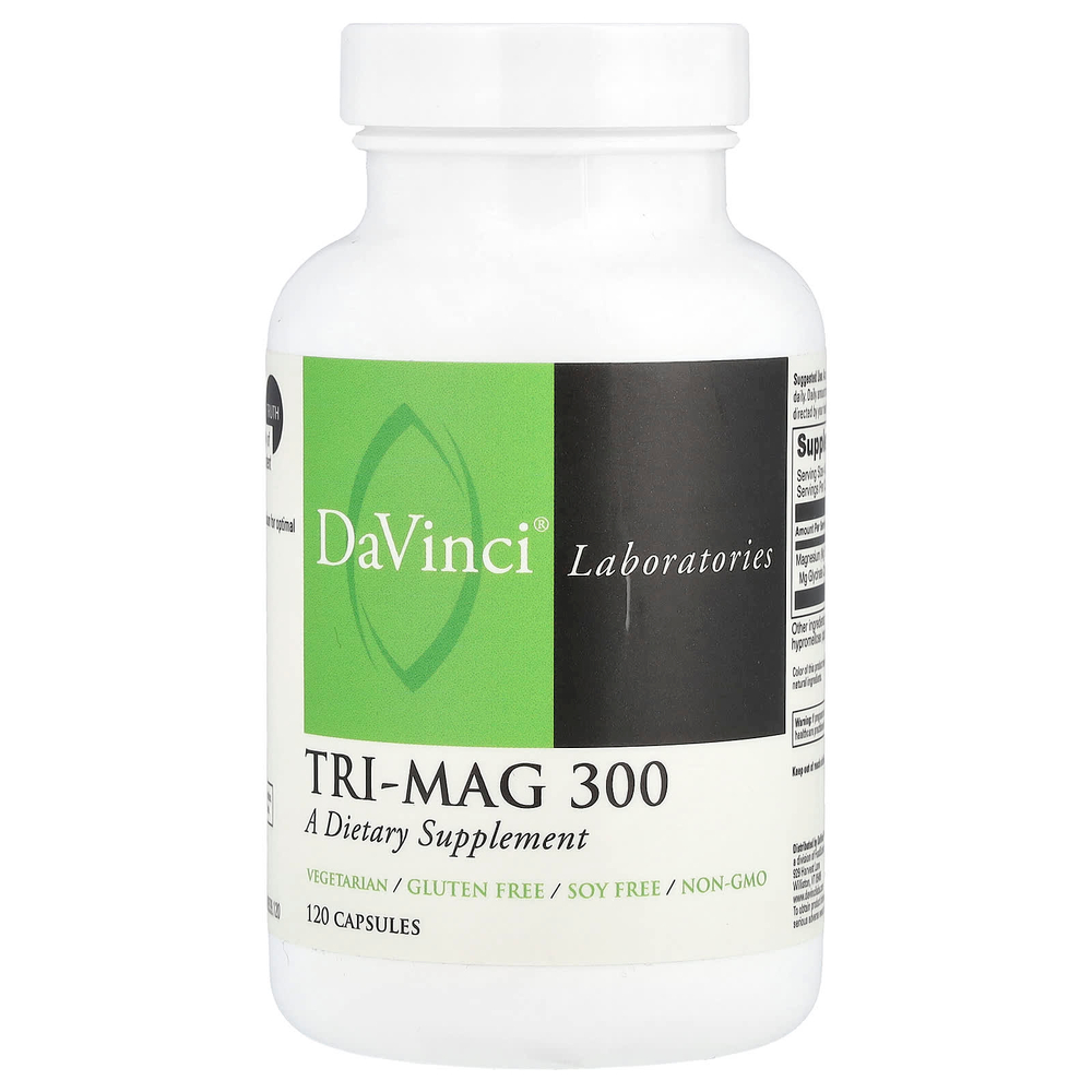 DaVinci Laboratories, Tri-Mag 300, 120 капсул (75 мг в капсуле)