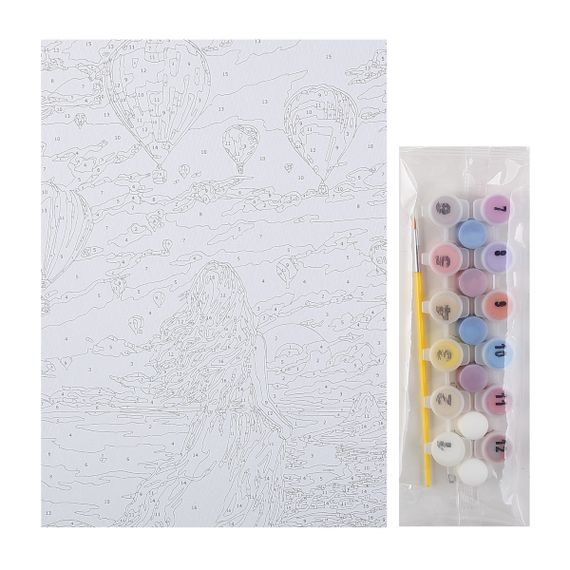 Nömrəli Rəngləmə Lori 20*28,5 Сm &quot;Провожая мечту &quot;