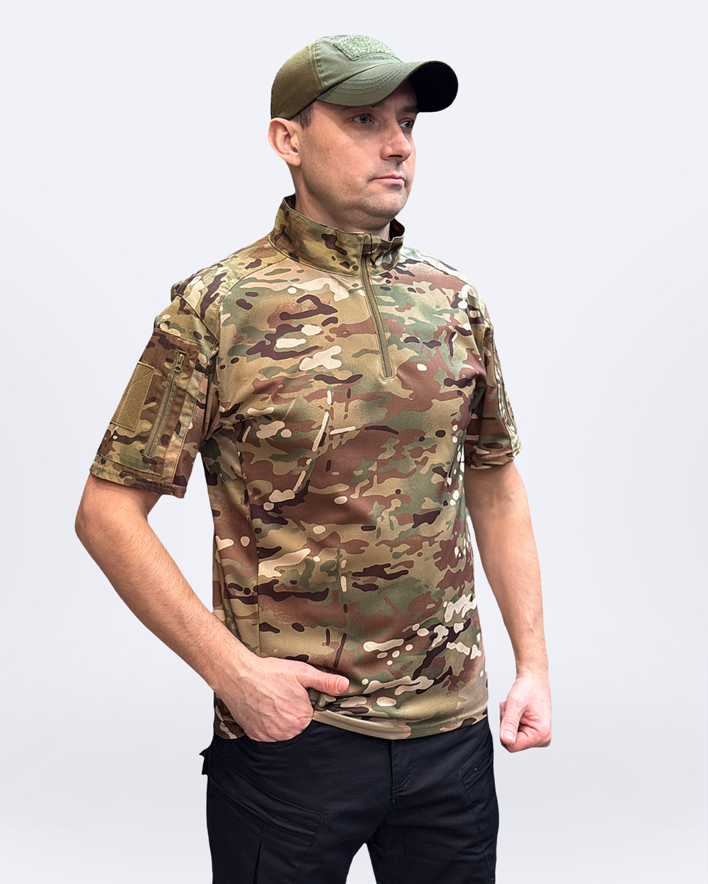 Футболка мультикам с воротом