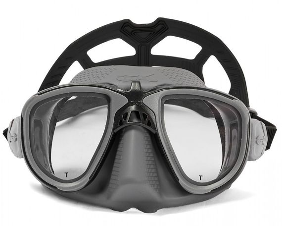 Набор маска+трубка в сумке C4 Carbon Martian серый