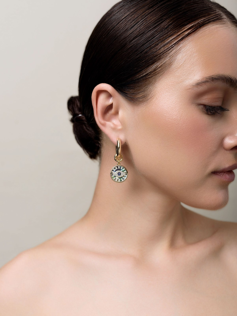 Серьги "Eye" Gold