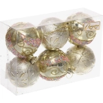 Набор шаров «Шарм» 6 см (в наборе 6 шт), Золото