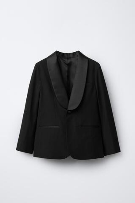 ZARA БЛЕЙЗЕР-СМОКИНГ, ЧЕРНЫЙ