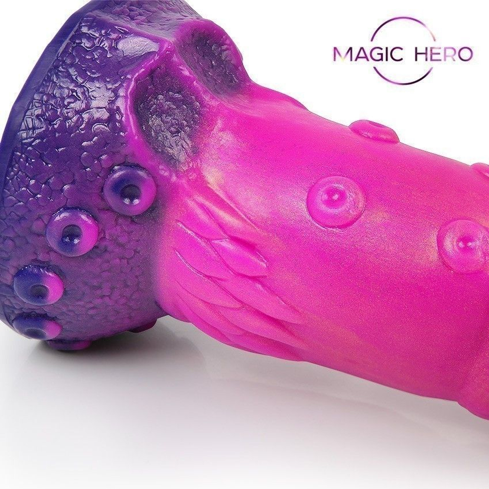 Фаллоимитатор Bior toys MAGIC HERO, рельефный, на присоске, 20 см