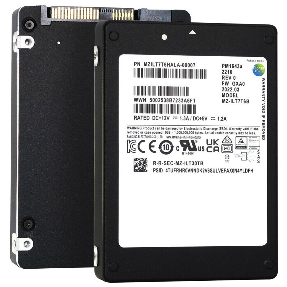 Накопитель SSD Samsung SAS 1.92TB MZILT1T9HBJR-00007 PM1643a 2.5"