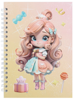 Блокнот 13*18см. 48л. клетка "Девочка" на спирали DV-15325-2 (Darvish)