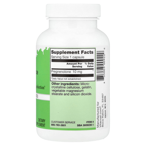 Vitacost, Pregnenolone, 10 mg, 180 Capsules
