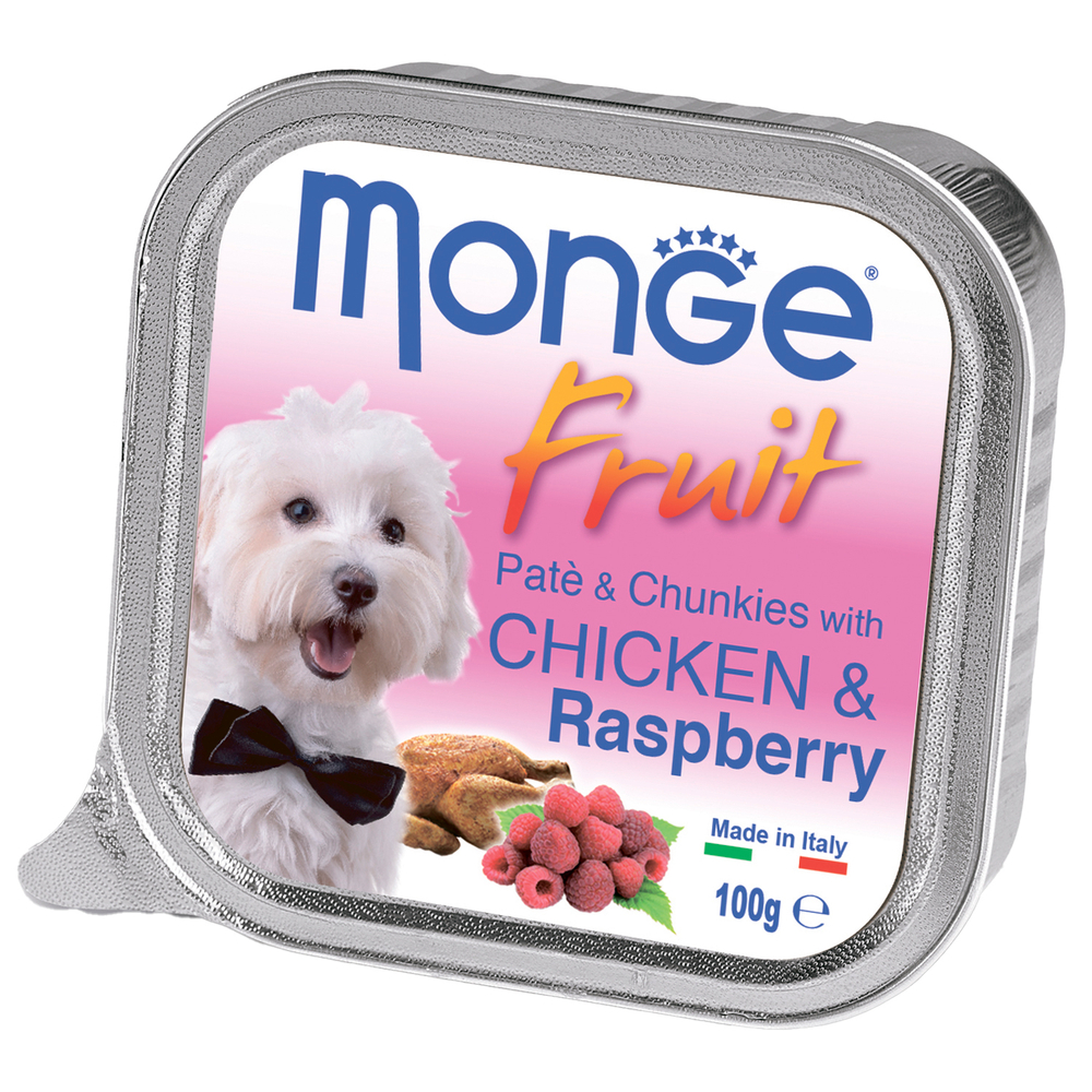 Monge Dog Fruit консервы для собак курица с малиной 100г