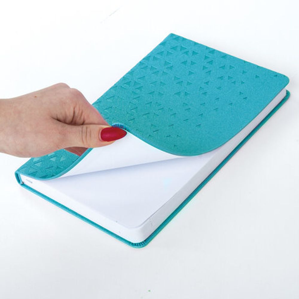 Ежедневник датированный 2022 А5 138x213 мм BRAUBERG "Glance", под кожу, бирюзовый, 112814