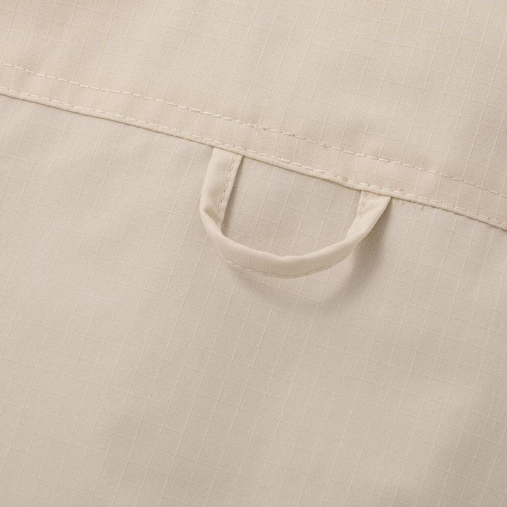 Куртка Ymkashix двухсторонняя Ride Puff бежевая / пыльно-синяя