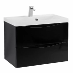 Тумба с раковиной Belbagno MARINO 60 подвесная Nero Lucido