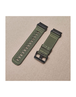 Ремешок тактический Tactix 26 мм. для Garmin Fenix 7x / 6x / 5x / 3, Enduro 2 / Tactix 7, Tactix Delta (Зеленый/Хаки-Черный)