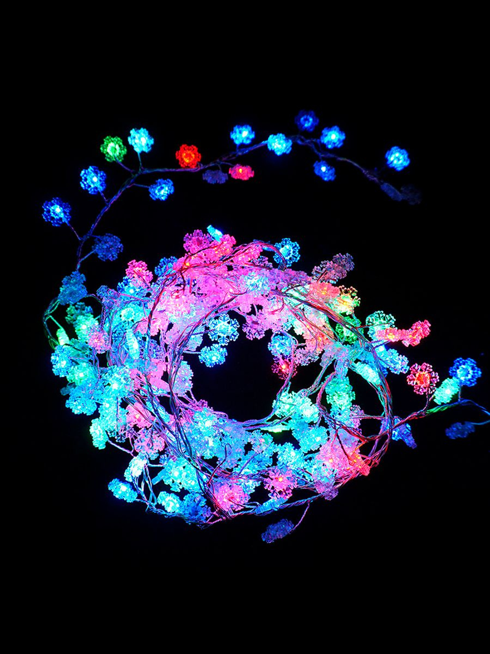 Гирлянда светодиодная с гол. наконеч."ФЕЙЕРВЕРК", 5 мм., 500 LED, хол. бел., 5м, 8 реж. MAG-G083-500