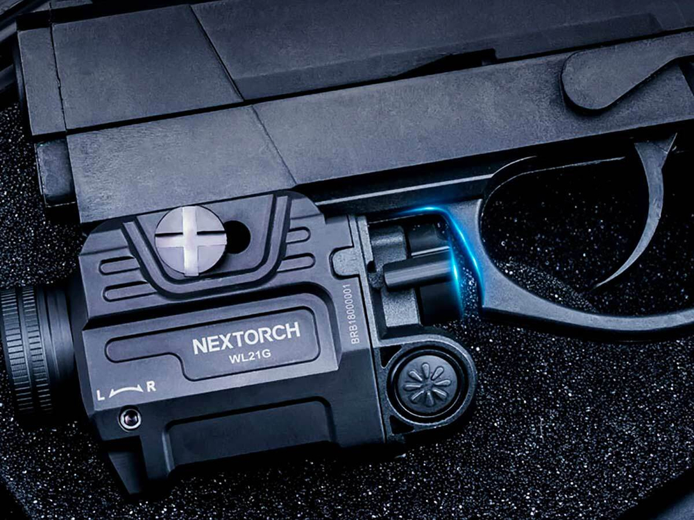 Фонарь подствольный Nextorch WL21G Dual-Light, пистолетный, 650 lm, зелёный ЛЦУ, на Picatinny, 16340 650mAh (6 шт./уп)