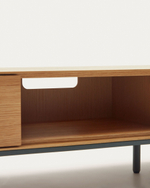 Vedrana Тумба под ТВ из дубового шпона со стальными ножками 195 x 35 см