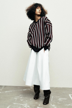 ZARA СВИТЕР В ПОЛОСКУ С ВОРОТНИКОМ ПОЛО, РАЗНОЦВЕТНЫЙ