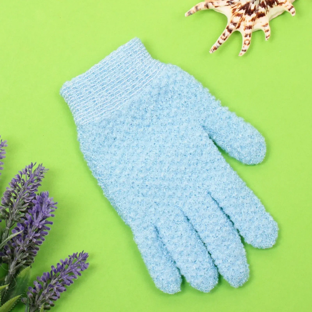 Мочалка - перчатка массажная «Premium - PASTERA», цвет небесно-голубой, 19*12см (ZIPпакет)