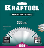 KRAFTOOL Multi Material 305х30мм 100Т, диск пильный по алюминию