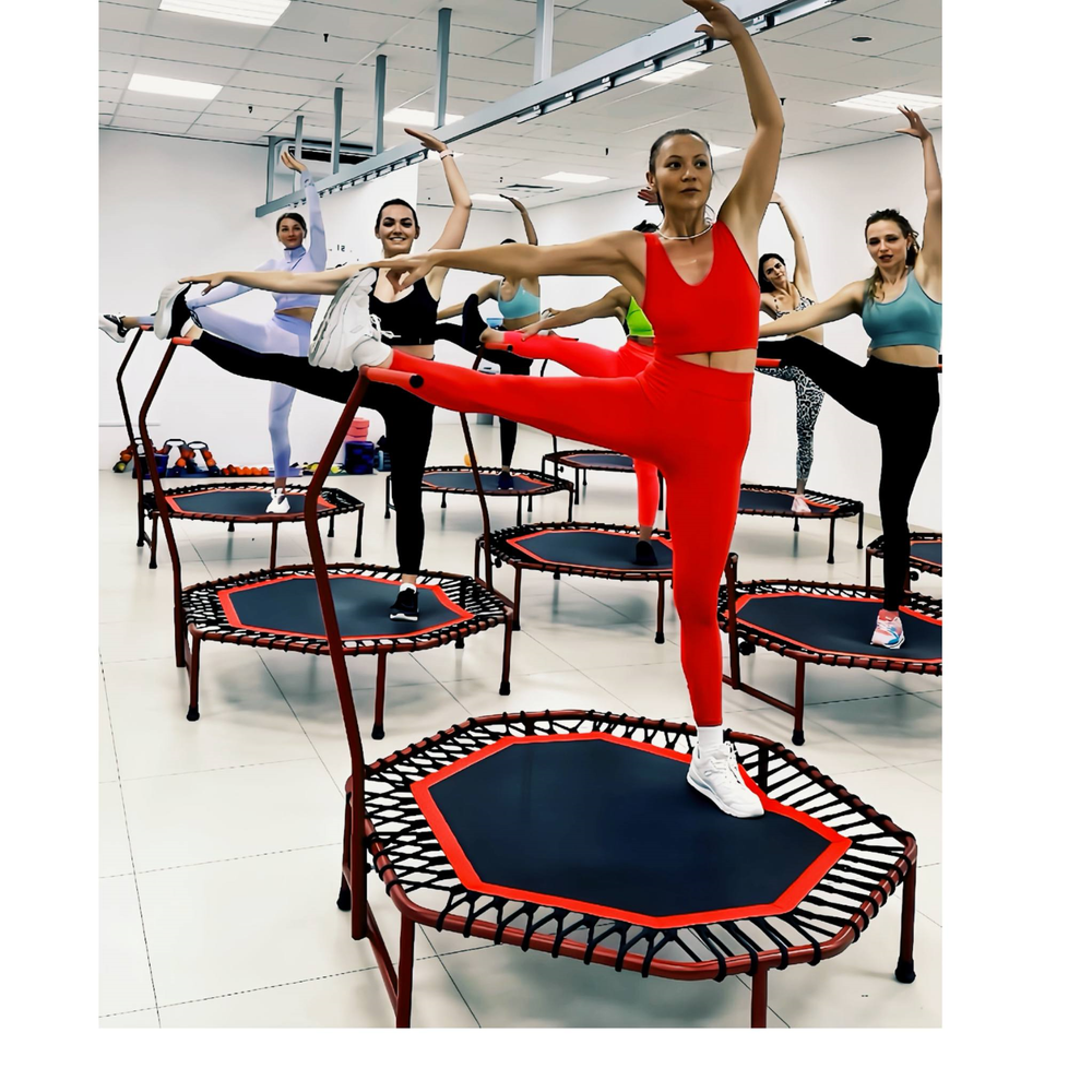 Профессиональный батут для Джампинга - восьмиугольный с ручкой - европейская сетка