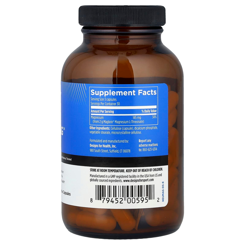 Designs For Health, Designs For Sport®, NeuroMag ™, 90 вегетарианских капсул