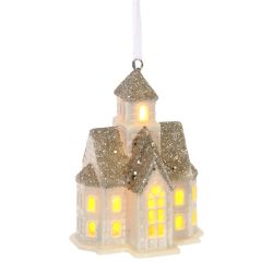 GAEM Украшение новогоднее "Домик" с подсветкой (LR44x2), L7 W5 H10 см, 3в.
