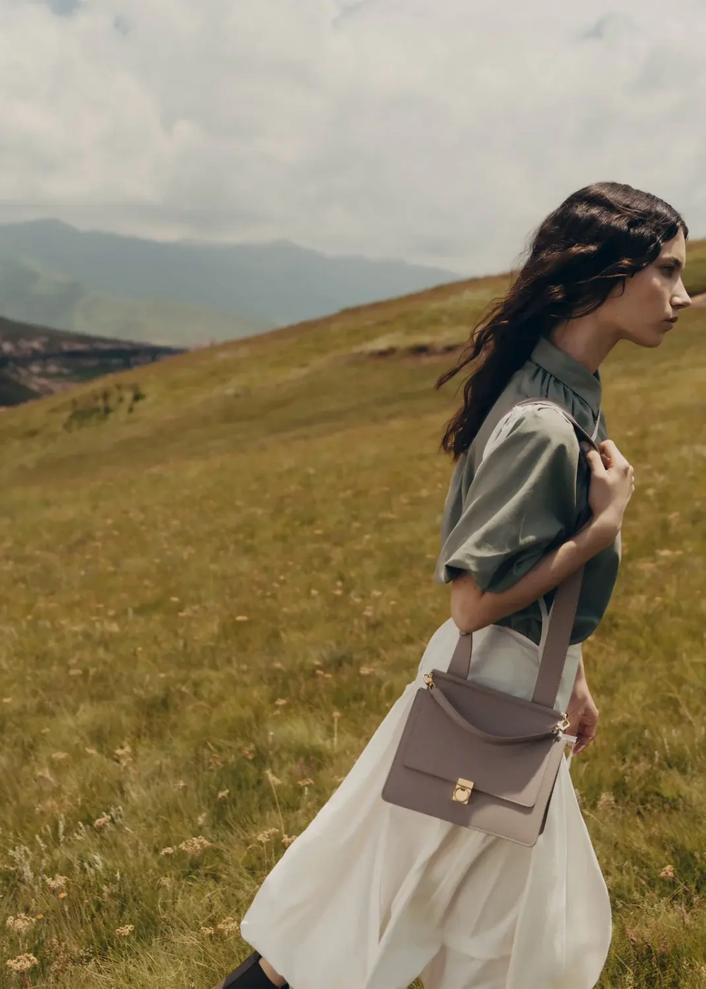 POLENE СУМКА NUMERO SEPT, ТЕМНО-СЕРЫЙ