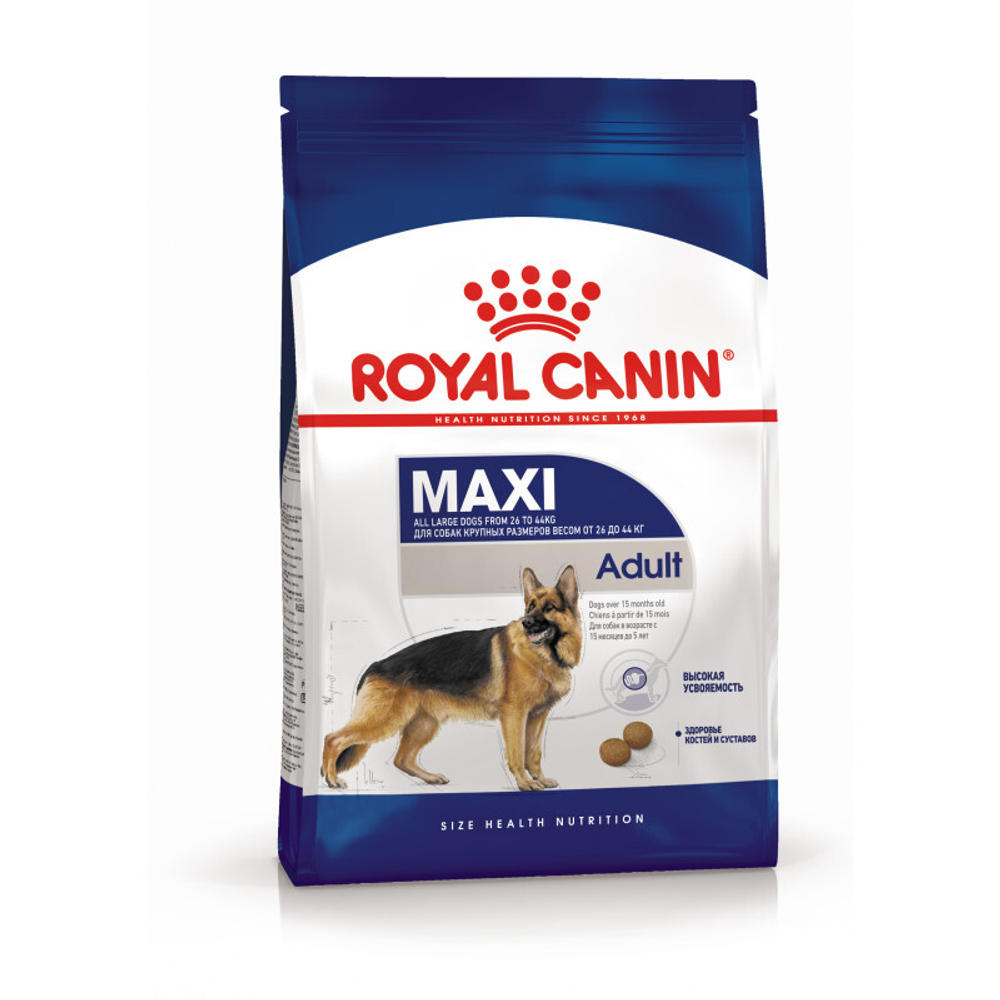 Royal Canin Maxi Adult Корм сухой для взрослых собак крупных размеров от 15 месяцев до 5 лет 15 кг