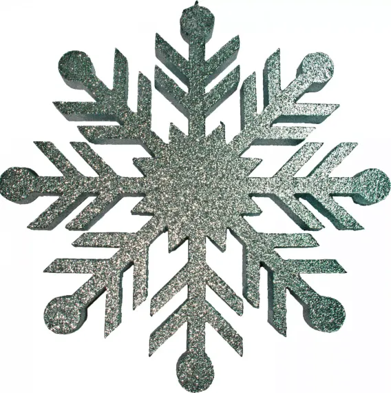 Снежинка из пенофлекса Резная 400 мм., серебро, ПромЕлка (CP-400SILVER)