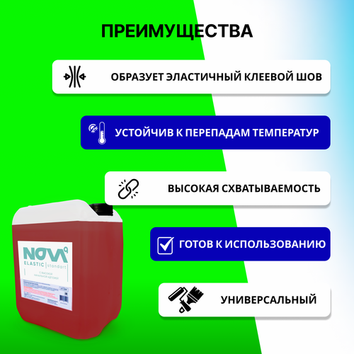 Клей мебельный для поролона, кожи, ткани, кожзама Nova, 17 кг