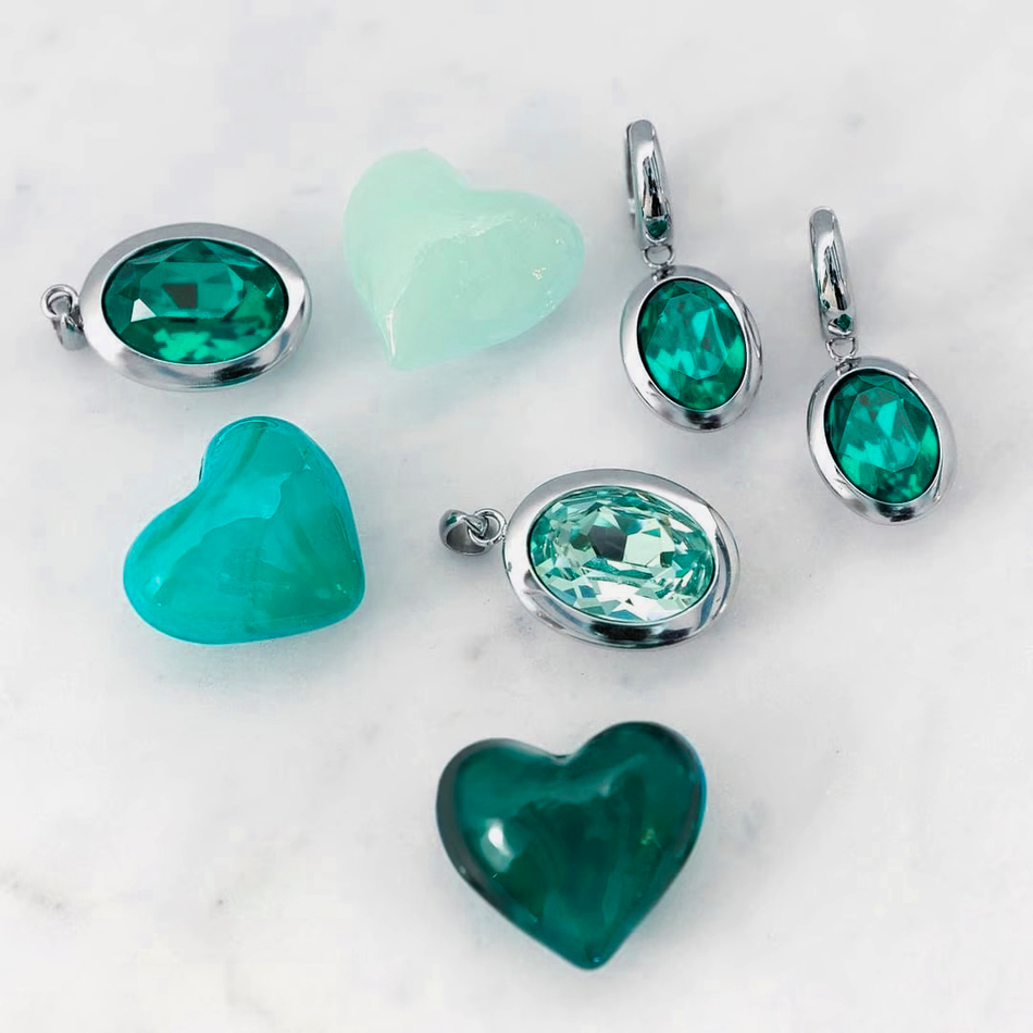 Кольцо Qudo TIVOLA big S emerald 18.5 мм 632324/18.5 G/S