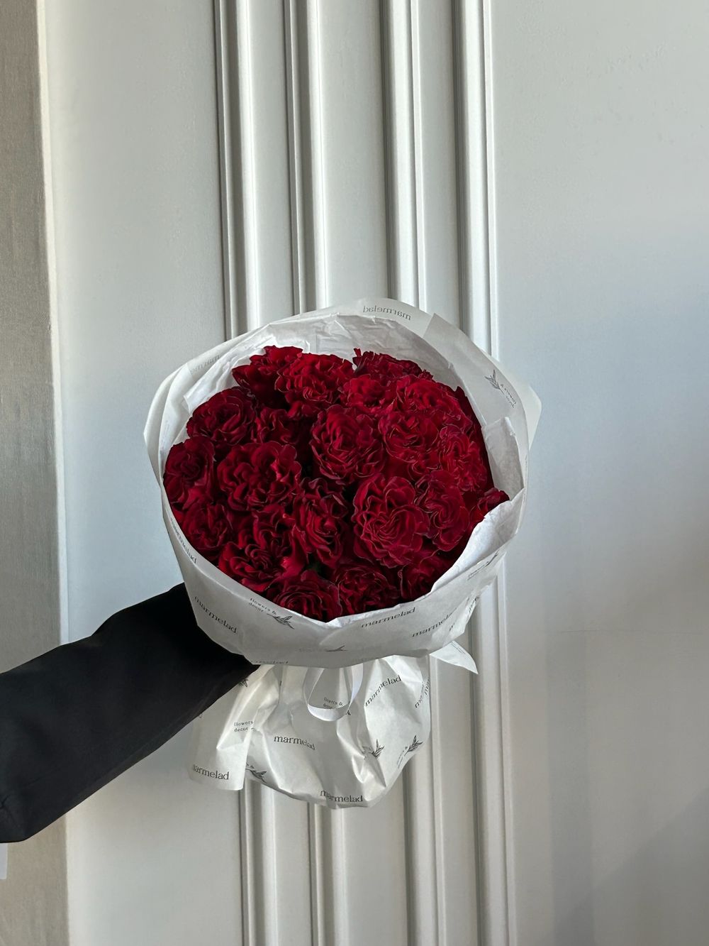 Букет из красной одноголовой розы 25 шт
