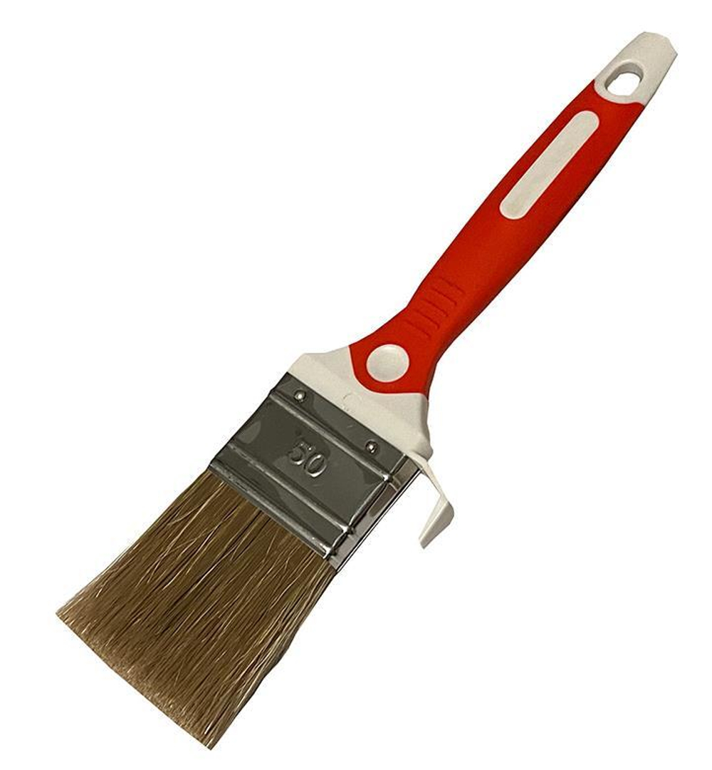 Кисть плоская  PARADE    50мм  ДЛЯ  ЛАКОВ,  смешанная  щет, 2-х комп. руч.  (Лакра) 7104022