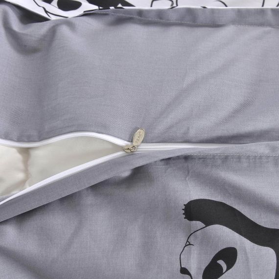 Панда (белый) КПБ сатин Евро 4н