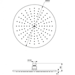 Круглый верхний душ 300 мм Ideal Standard IDEALRAIN A5803GN