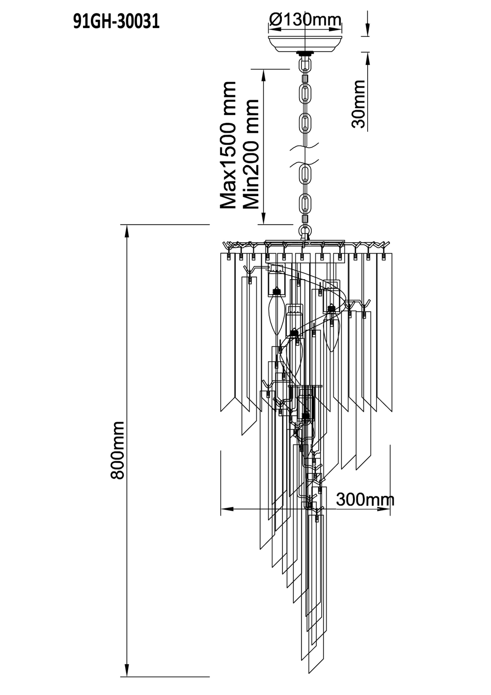 Люстра Garda Decor 91GH-30031