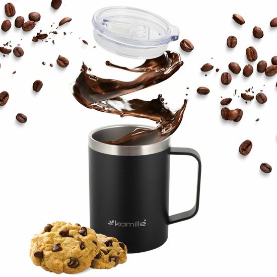 Термокружка 360 мл. из нержавеющей стали Kamille KM 2159 с ручкой