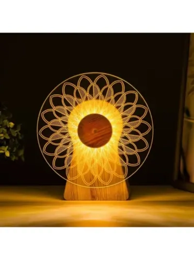 Светильник сенсорный «Узор» LED крутится 6 Вт USB 15×4×16 см