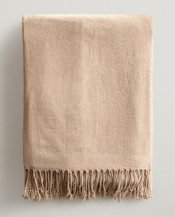 Zara Home плед из полиэстера, коричневый, 140x190 см · 2360/004