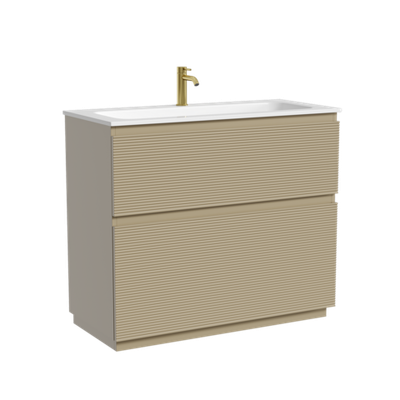 Тумба напольная SANCOS Folk Floor 995х445х850, c двумя ящиками оснащенными доводчиками, Капучино, арт.FL100FCP