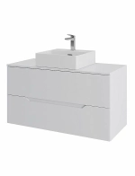 Тумба с раковиной Orange Line 100 Li-100TuwMDF+B04-500W белый