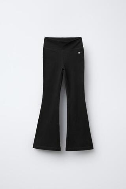 ZARA РАСКЛЕШЕННЫЕ ЛЕГИНСЫ, ЧЕРНЫЙ