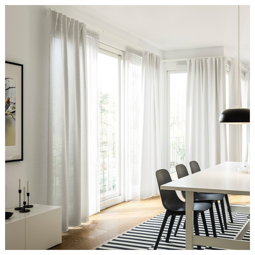 IKEA HANNALILL  (ИКЕА ХАННАЛИЛЛ)  -  Штора, 2 шт, бежевый, 145x250 см