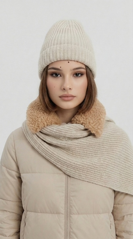 Шапка ШП804-08 бежевая