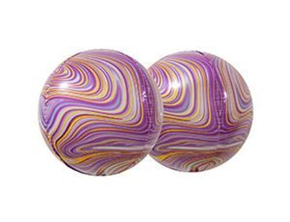 К 3D СФЕРА Б/РИС 15&quot; Мрамор Purple фиолетовая