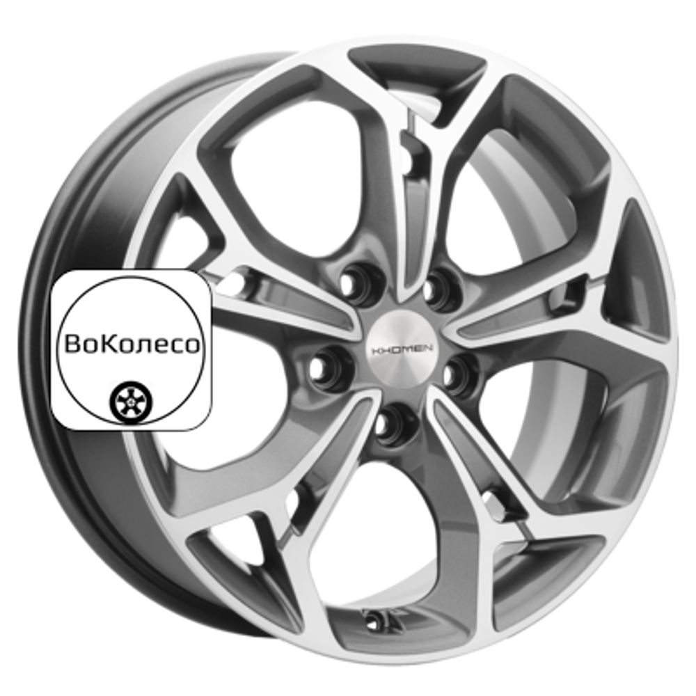 7x17/5x110 ET46 D63,3 KHW1702 (Changan CS35/CS35 Pro) Gray-FP Khomen Wheels