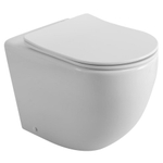 Приставной унитаз BelBagno SFERA-TOR BB2141CB-TOR/SC безободковый с сиденьем и смывом TORNADO