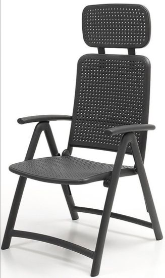 Кресло пластиковое складное Acquamarina цвет антрацит Италия